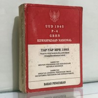 UUD 1945 P-4 GBHN Kewaspadaan Nasional
